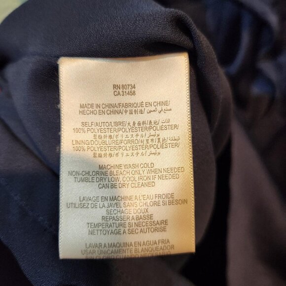 One Shoulder Ruffle Navy Blue - Picture 5 of 6